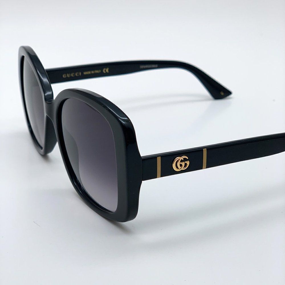 Brand NEW Gucci GG0762S 001 Black Gray Gradient Square Women Sunglasses - Picture 6 of 13